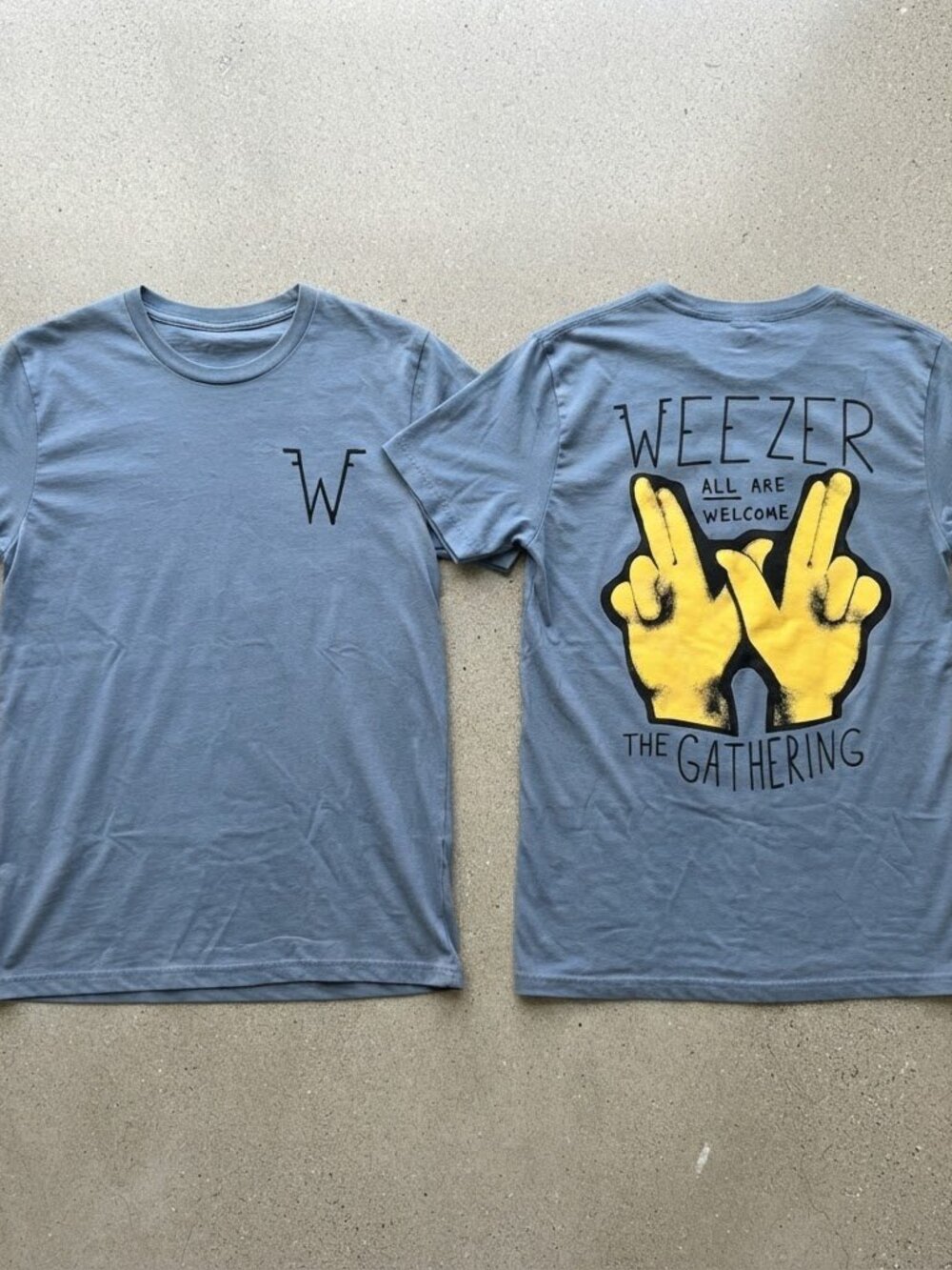 Weezer The Gathering Tour 2026 All Are Welcome Blue T-Shirt S-4XL